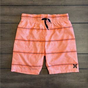 Hurley Boys Orange Striped Swim Shorts